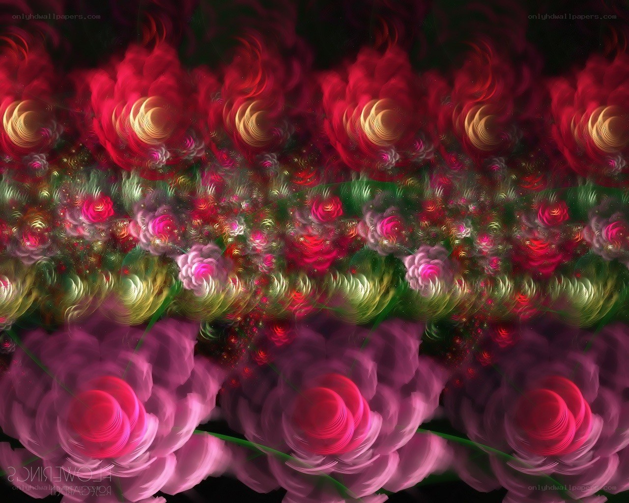 Fractal floral garden