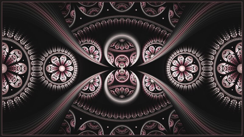 Fractal floral mandala design