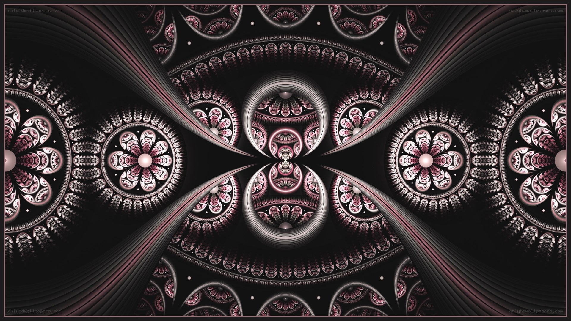 Fractal floral mandala design