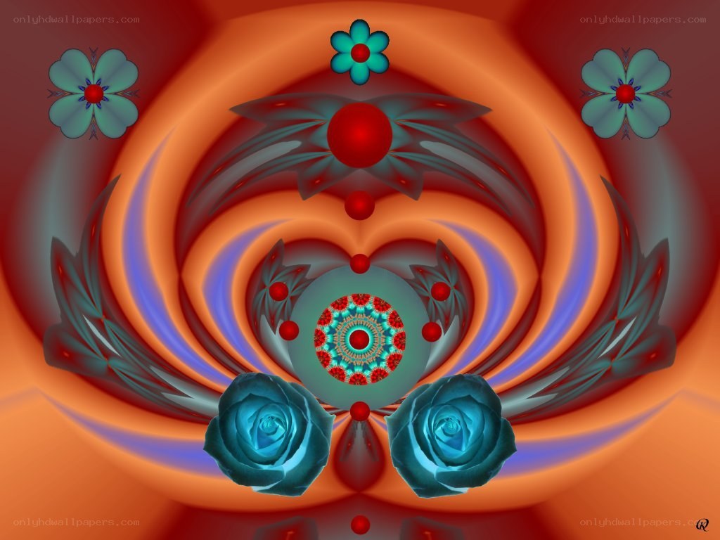 Fractal floral mandala
