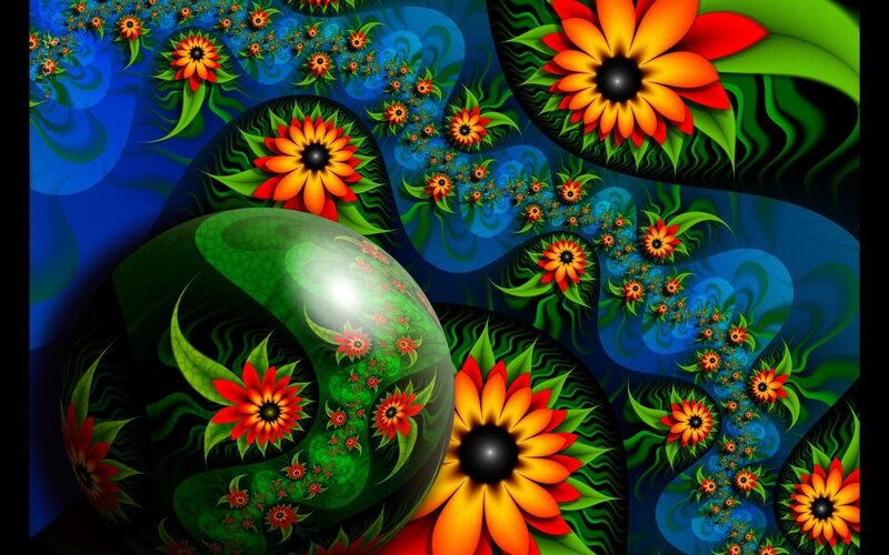 fractal floral pattern
