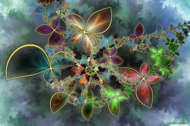 Fractal floral pattern