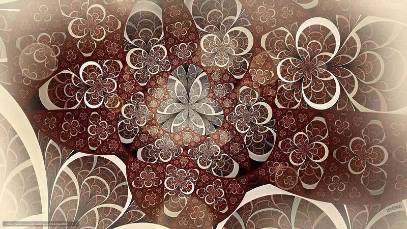Fractal Floral Pattern — Brown, Calm