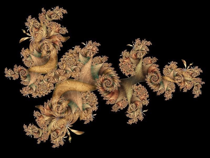 Fractal Floral Pattern — Brown, Complex
