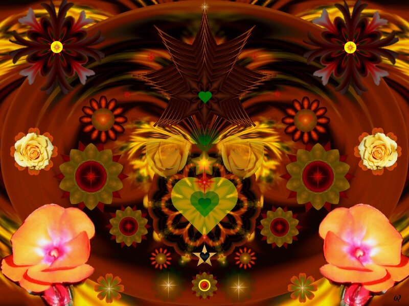 Fractal Floral Pattern — Brown