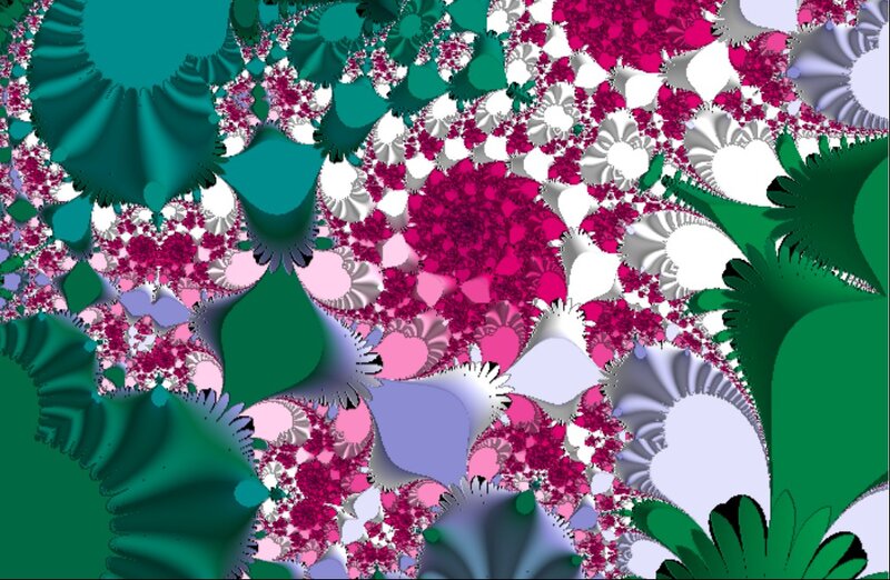 Fractal Floral Pattern — Green, Complex