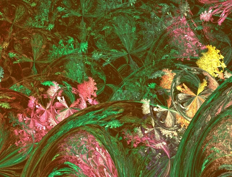 Fractal Floral Pattern — Green