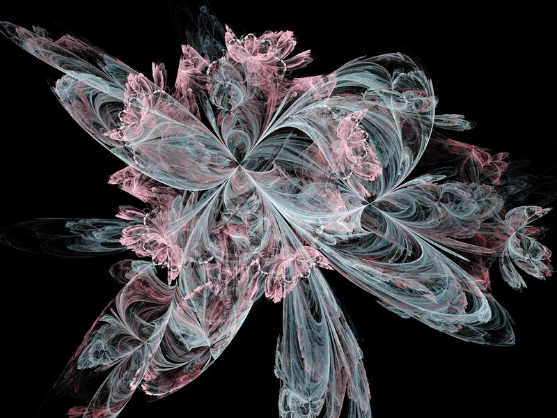 Fractal Floral Pattern — Pink, Ethereal
