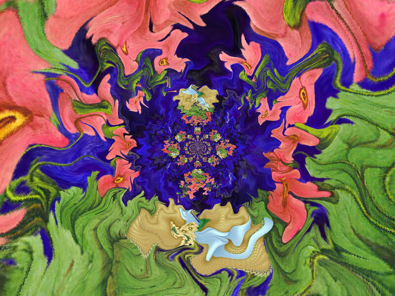 Fractal Floral Pattern — Pink, Hypnotic