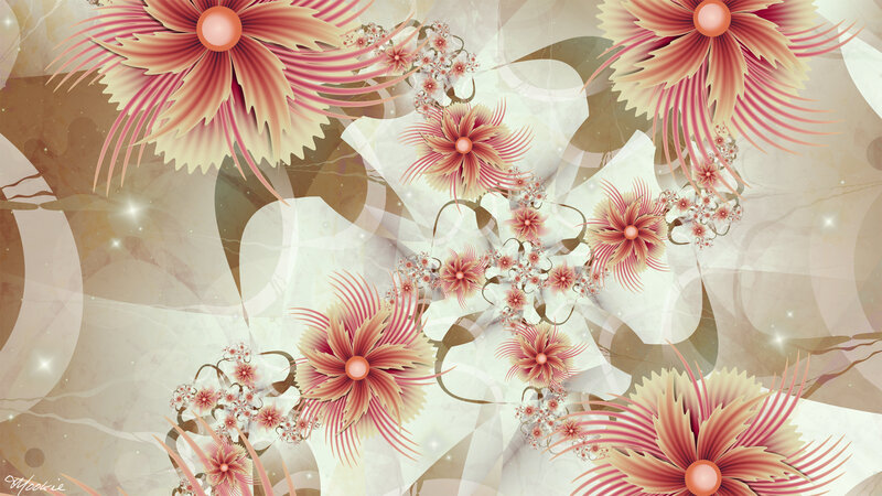 Fractal Floral Pattern — Pink