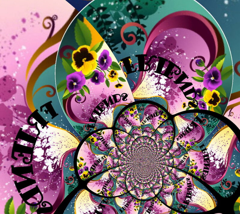 Fractal Floral Pattern — Purple