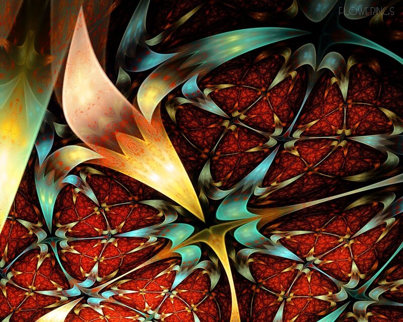 Fractal floral pattern