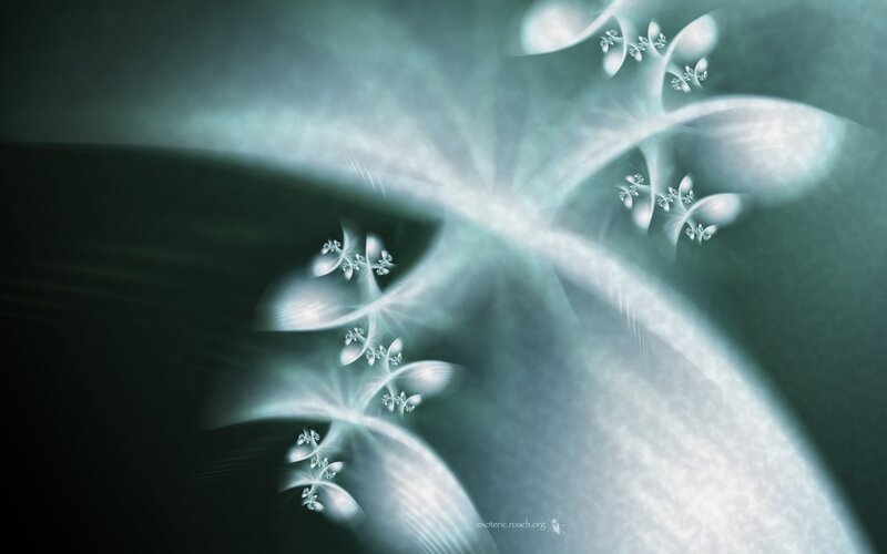 Fractal Floral Pattern — White