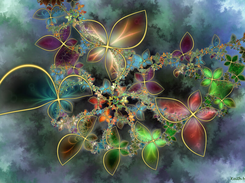 Fractal Floral Patterns — Green
