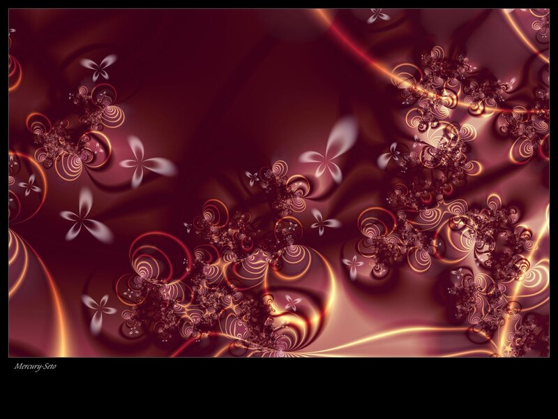 Fractal Floral Patterns — Maroon