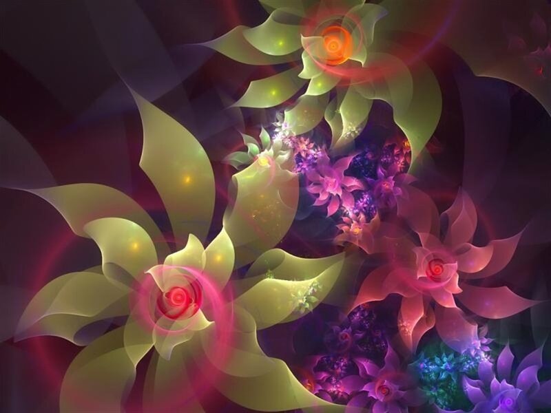 Fractal Floral Patterns — Purple, Dreamy