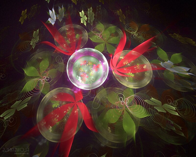Fractal floral spheres