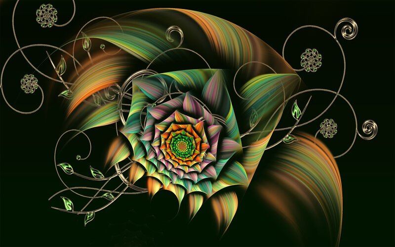 Fractal floral spiral design