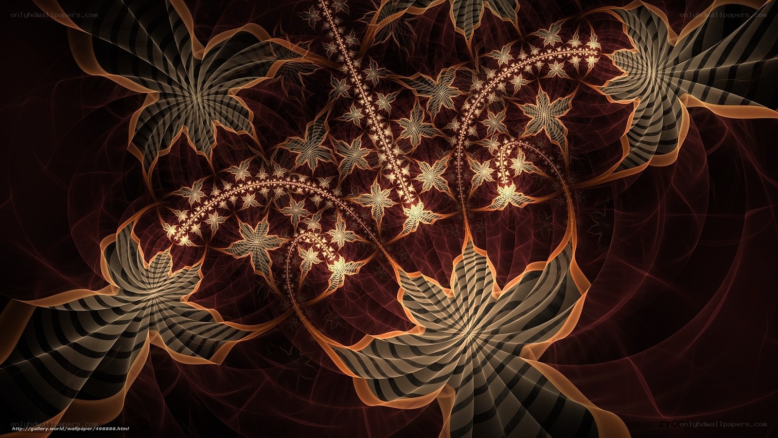 Fractal floral spiral design