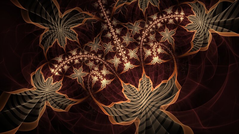 Fractal floral spiral pattern