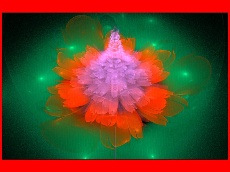 Fractal Flower Bloom — Green, Vibrant