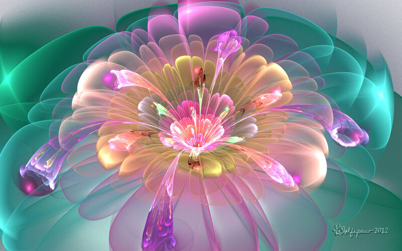 Fractal Flower Bloom — Pink, Ethereal