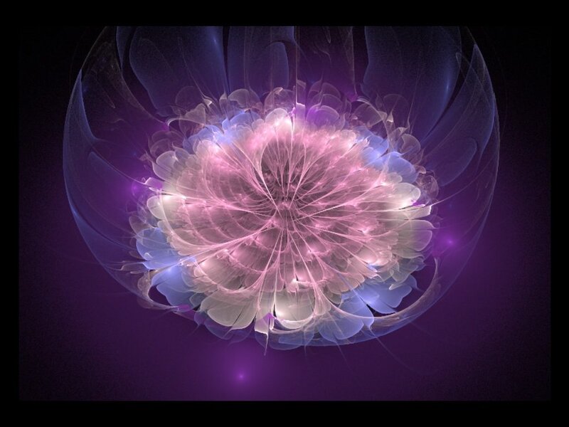 Fractal Flower Bloom — Purple, Ethereal