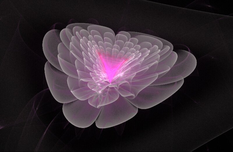 Fractal Flower Bloom — Purple