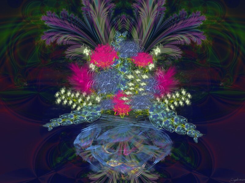 Fractal Flower Bouquet — Purple