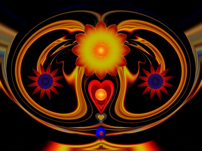 Fractal Flower Design — Black, Dramatic