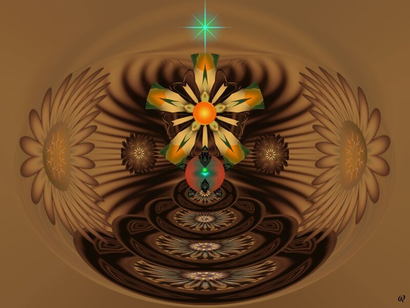 Fractal Flower Design — Brown, Hypnotic