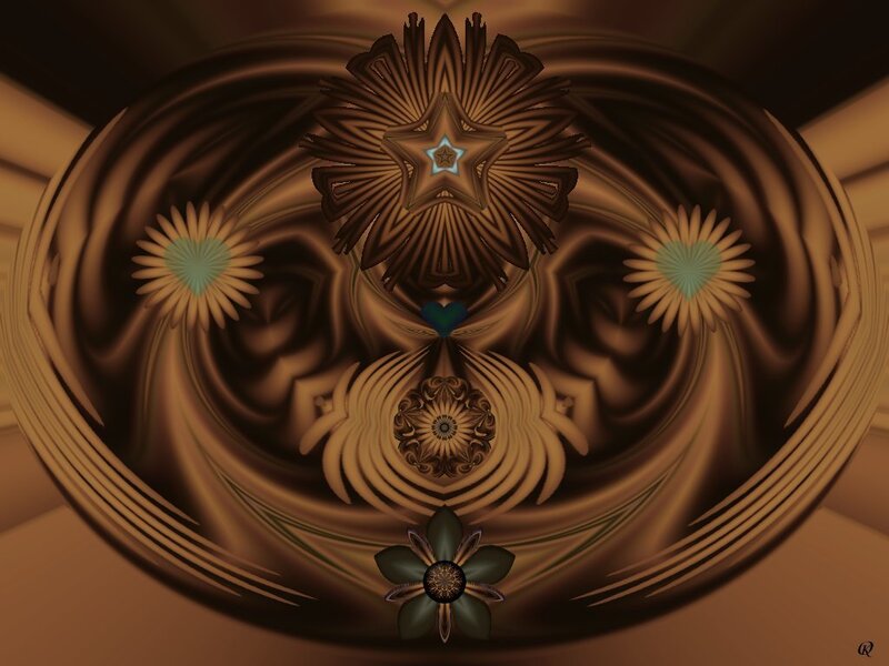 Fractal Flower Design — Brown