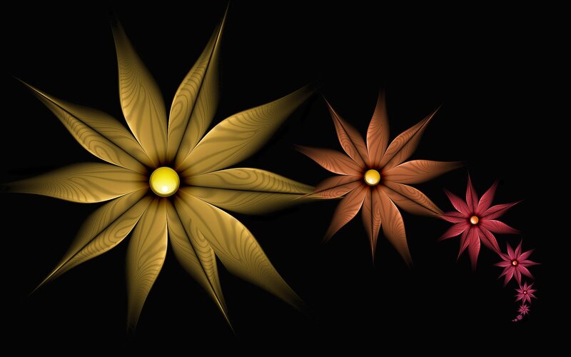 Fractal Flower Design — Gold
