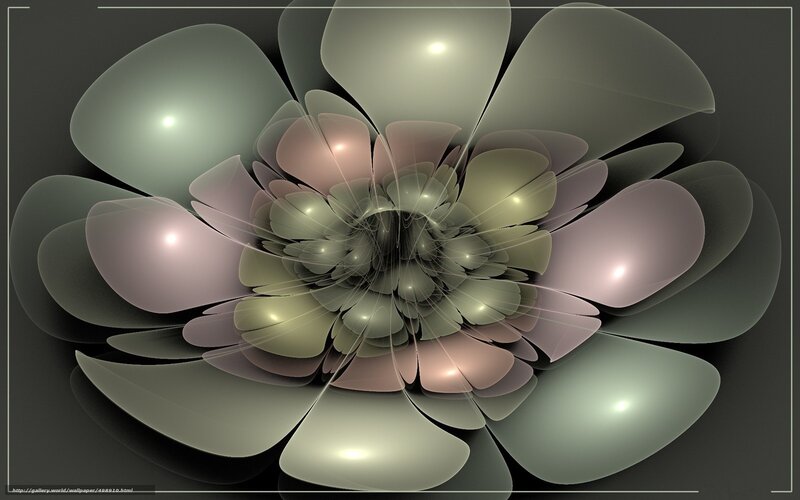 Fractal Flower Design — Gray