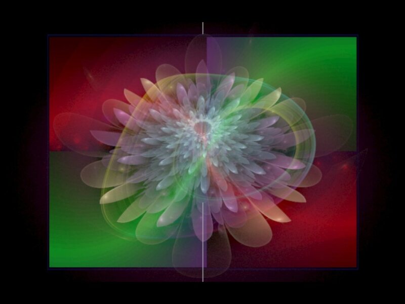 Fractal Flower Design — Green, Hypnotic