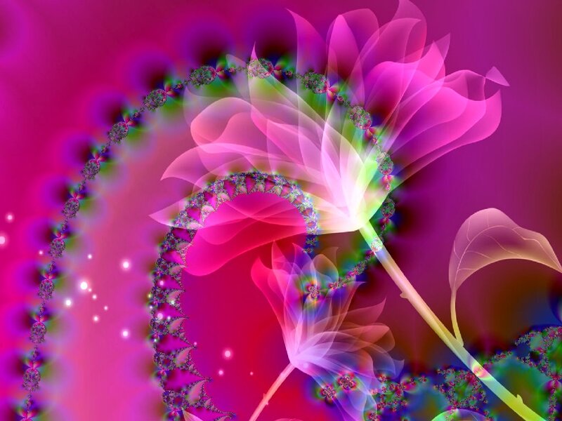 Fractal Flower Design — Pink, Dreamy