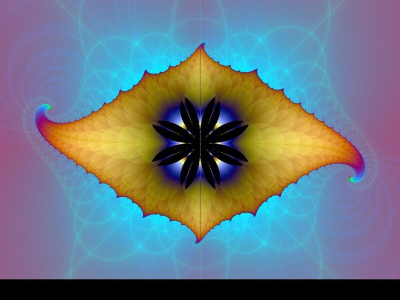 Fractal Flower Design — Yellow, Hypnotic