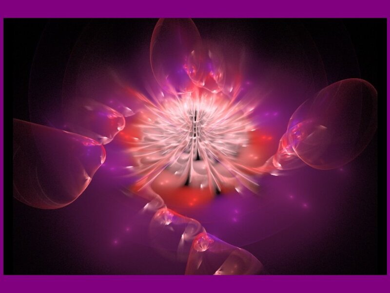 Fractal Flower Explosion — Purple