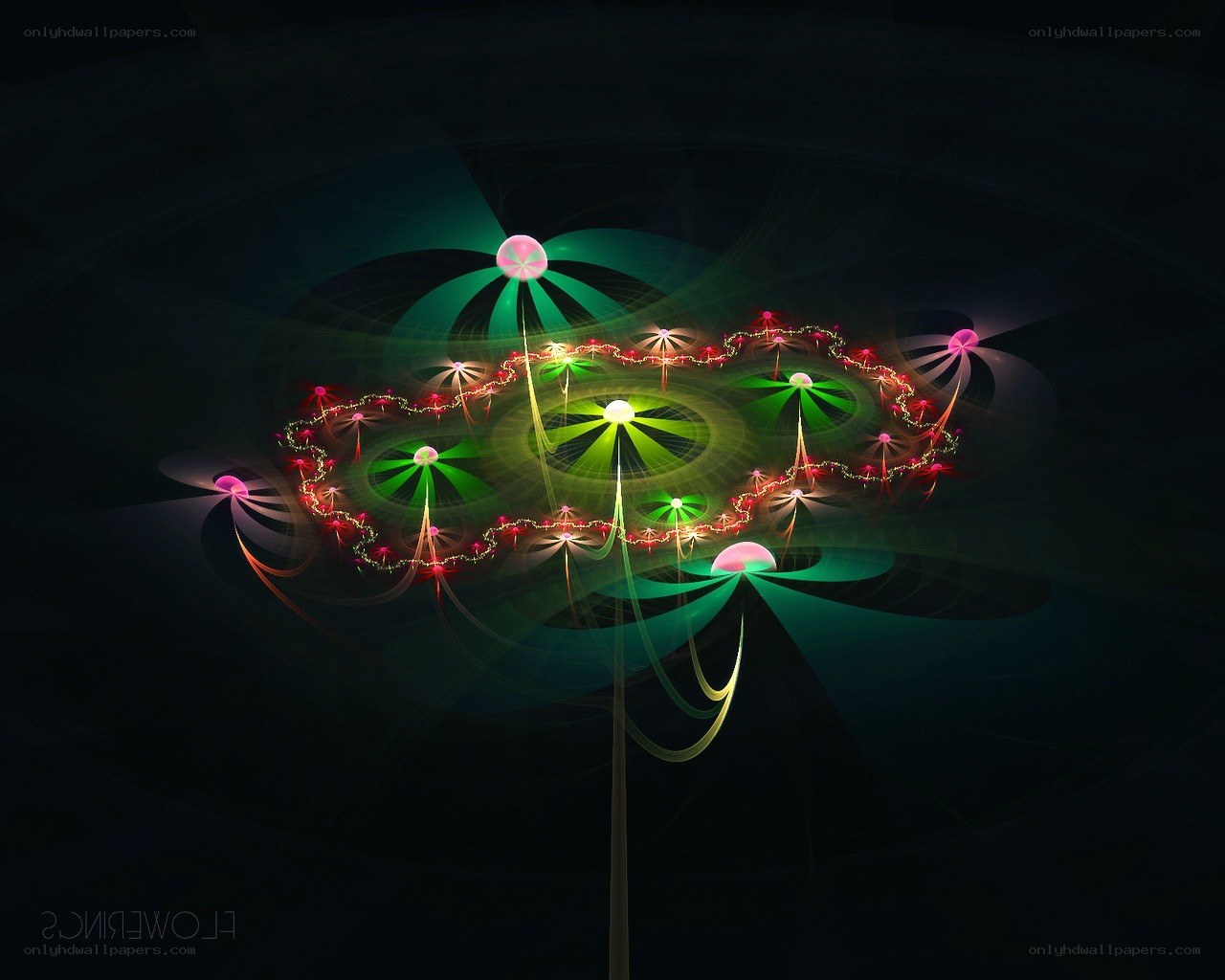 Fractal flower garden