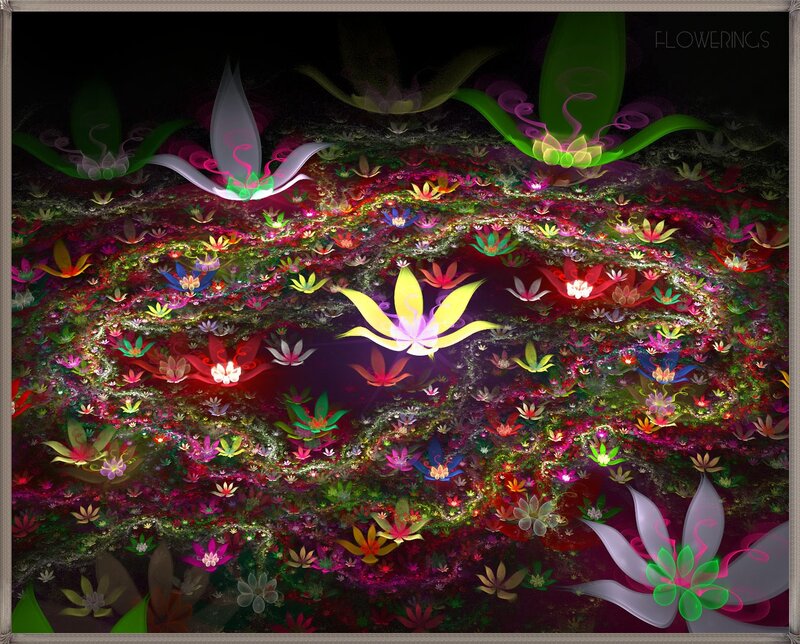 Fractal Flower Garden — Purple