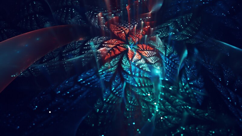 fractal flower in cosmic light