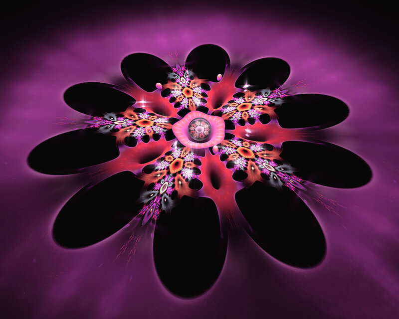 fractal flower in purple
