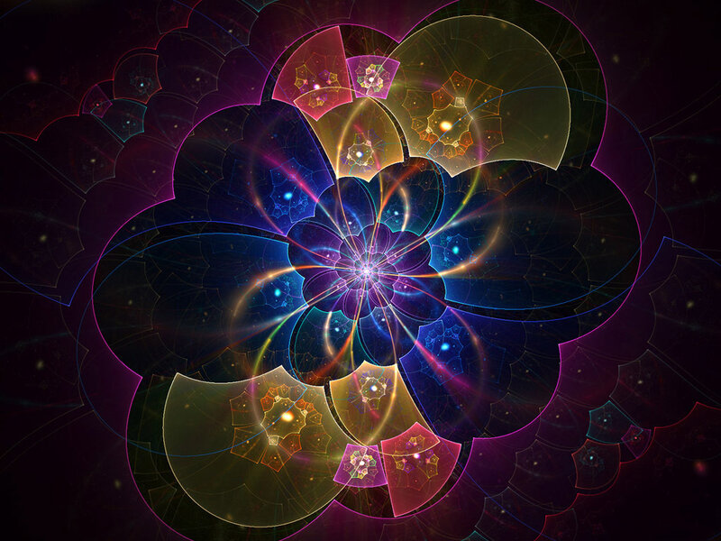 fractal flower in space