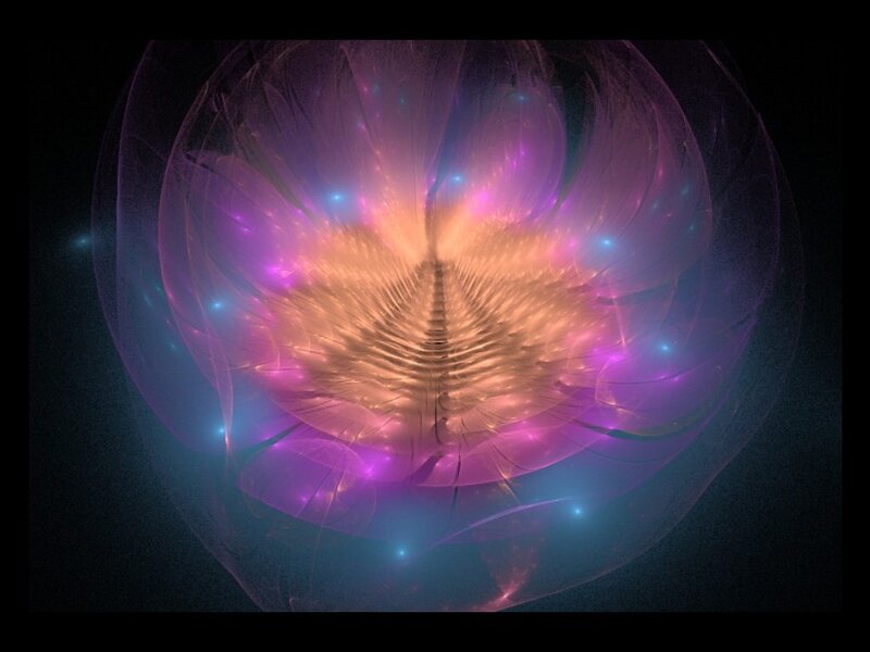 Fractal Flower in Space — Purple