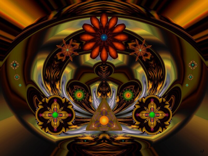 Fractal flower mandala