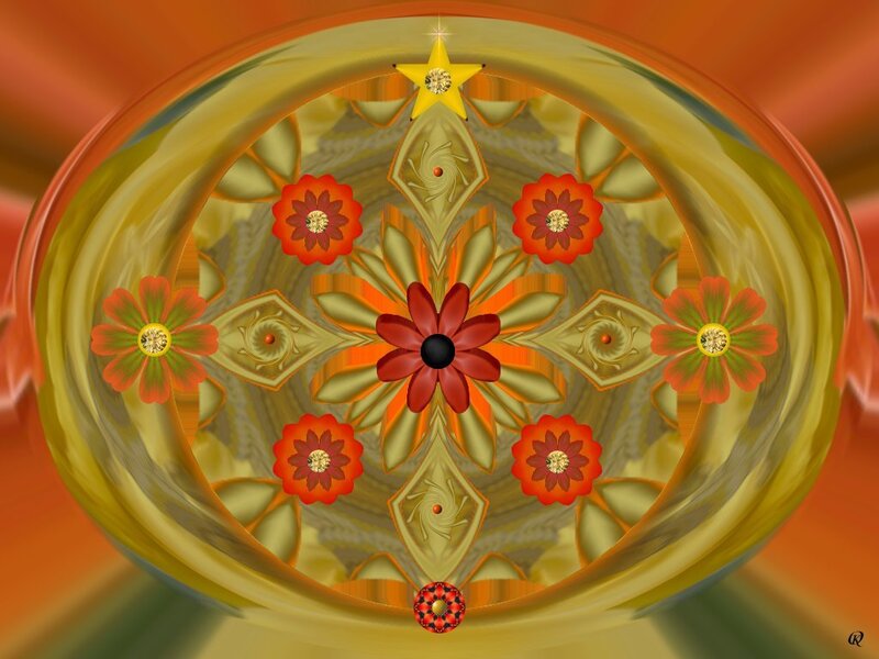 Fractal flower mandala