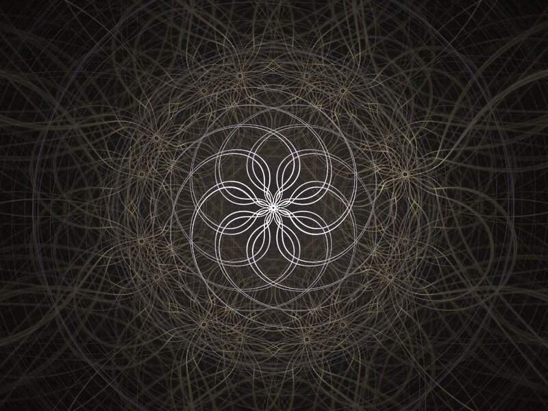 Fractal flower mandala