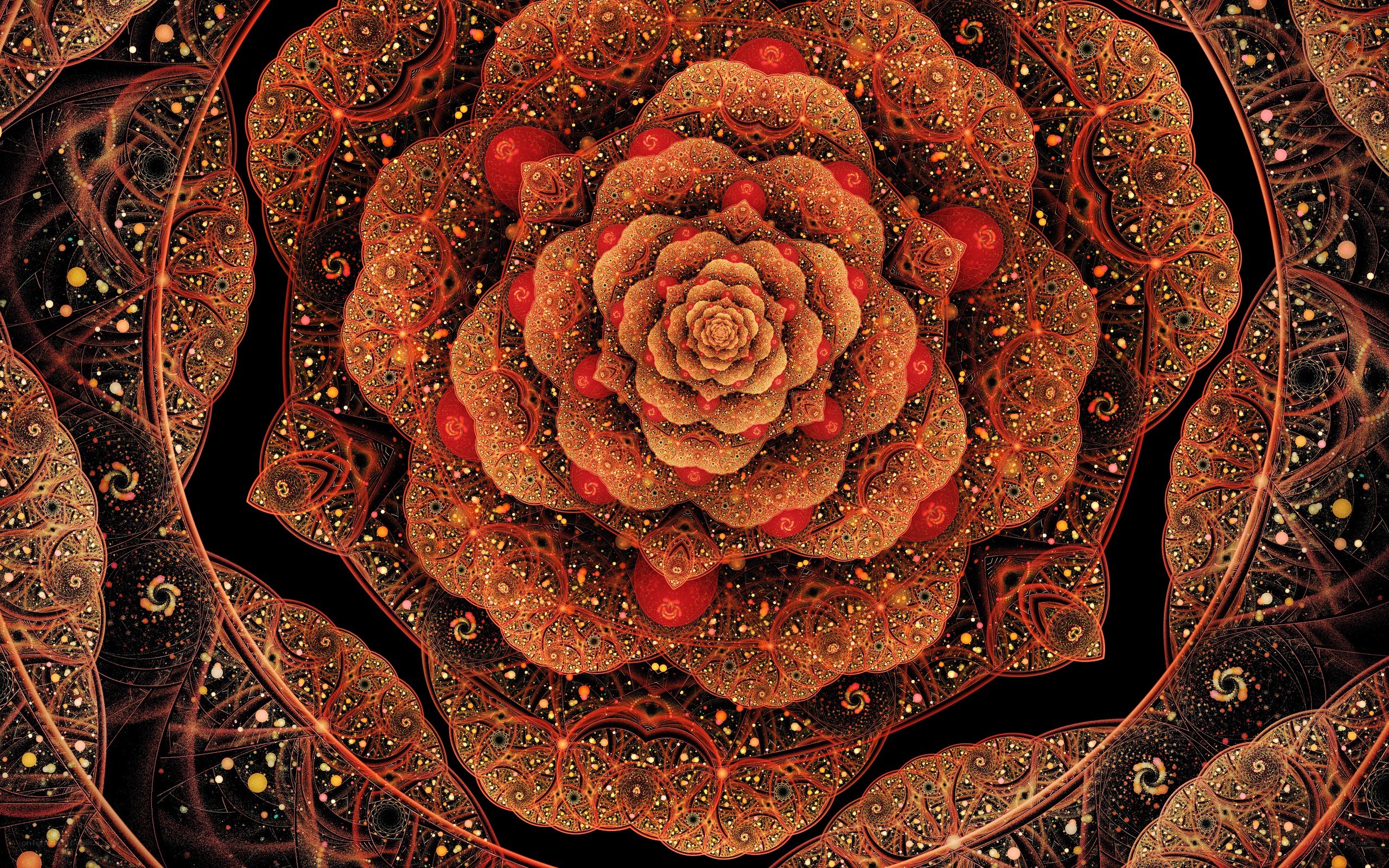 Fractal flower mandala
