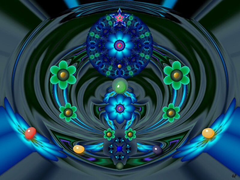 Fractal flower mandala