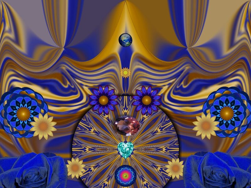 Fractal Flower Mandala — Blue